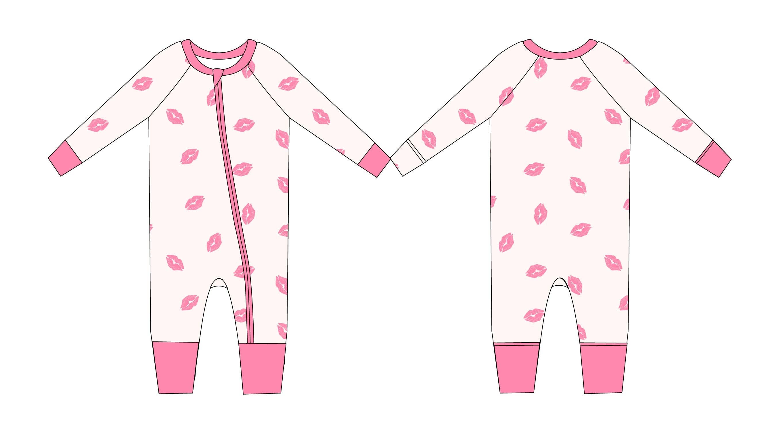 Blush Lotus - Vente Barboteuse – bébé - Bisous - Zippy3