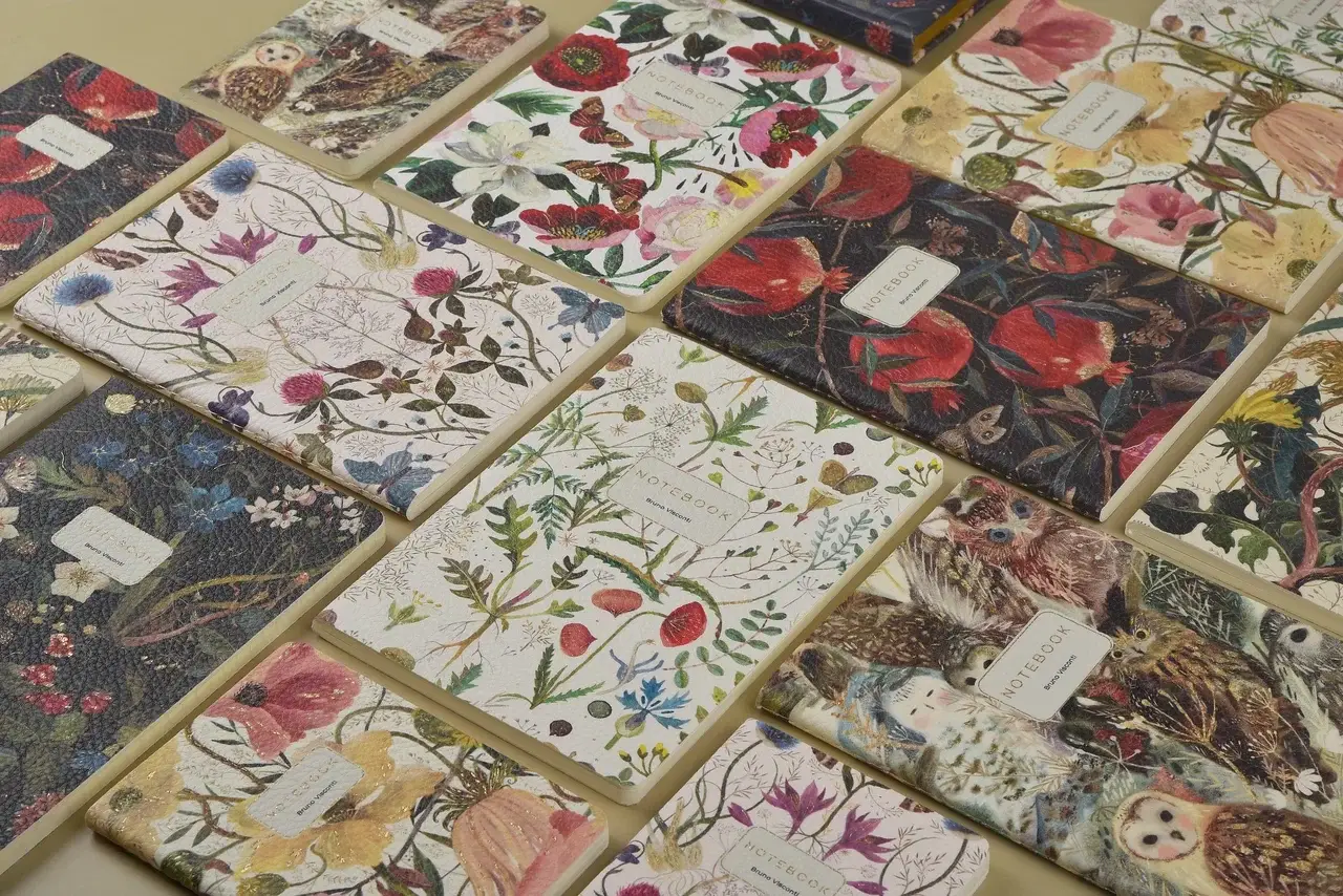 BV by Bruno Visconti - Wholesale Notebook - Vegan Leather A5 Notebook - Symmetrical Flora5