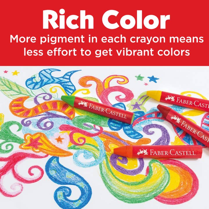 Faber-Castell / Creativity for Kids - Wholesale Crayons - Kids & Baby - 12 Brilliant Beeswax Crayons in Storage Case for Kids