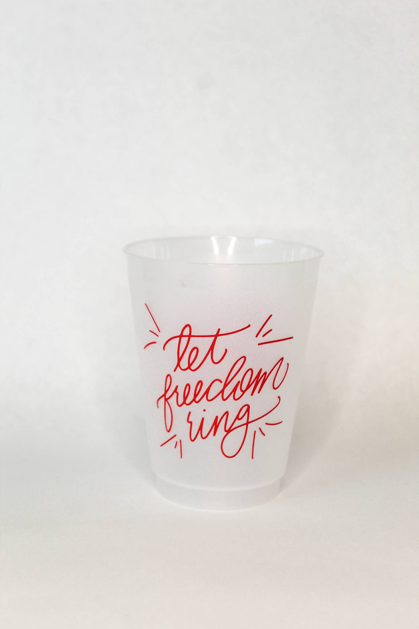Birdie Mae Designs - Wholesale Disposable Cup - Let Freedom Ring | July 4 Frosted Acrylic 16 oz Cup Set of 86