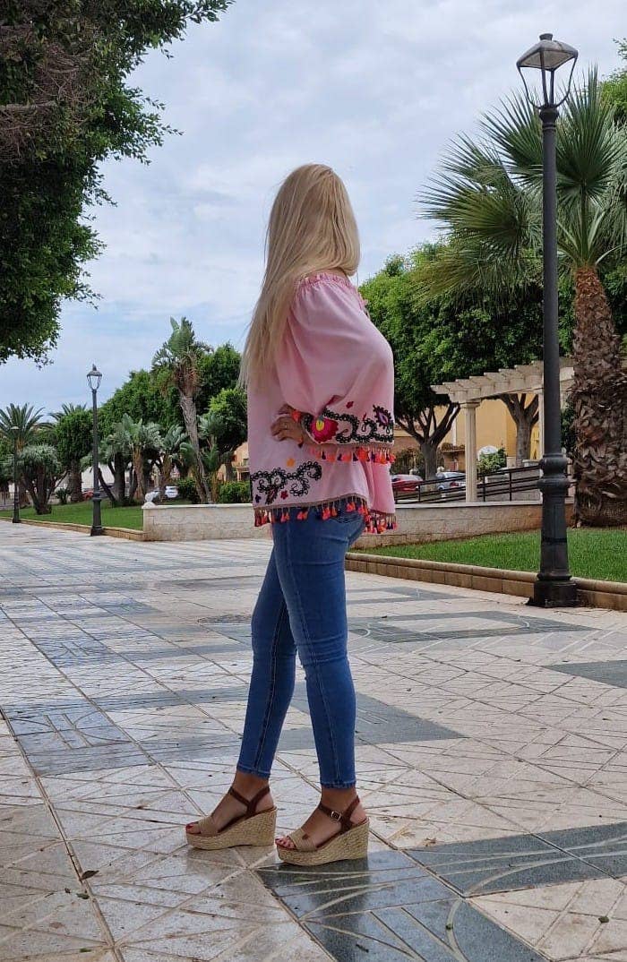 TABITHA - Wholesale Blouse - Women's - Mexican Embroidered Blouse4