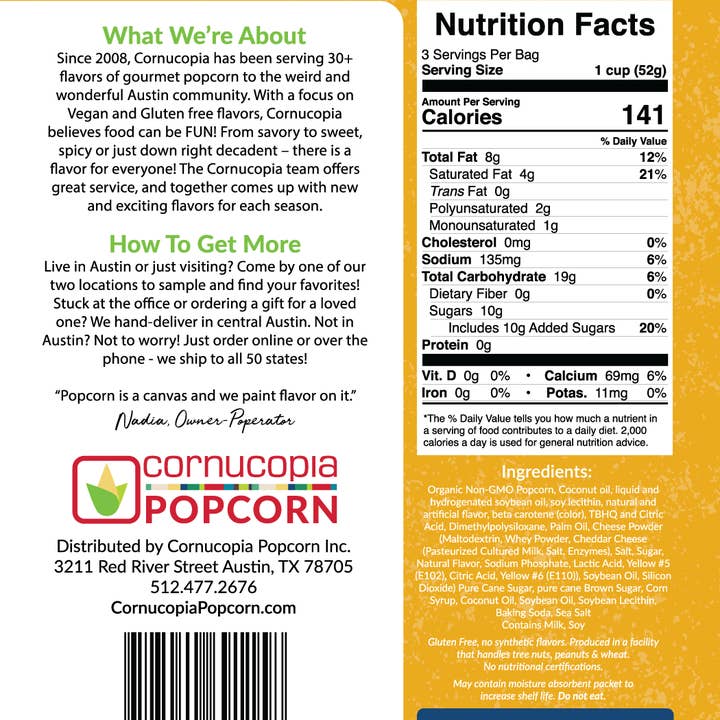 Cornucopia Popcorn - Wholesale Popcorn - Gourmet Popcorn Bundle Deal- 120 Signature Bags8