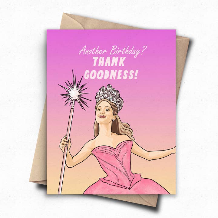 Tarjeta de Cumpleaños de Gracias a Dios - Tarjeta Divertida de Película de Cultura Pop para venta al por mayor de Pop Cult Paper