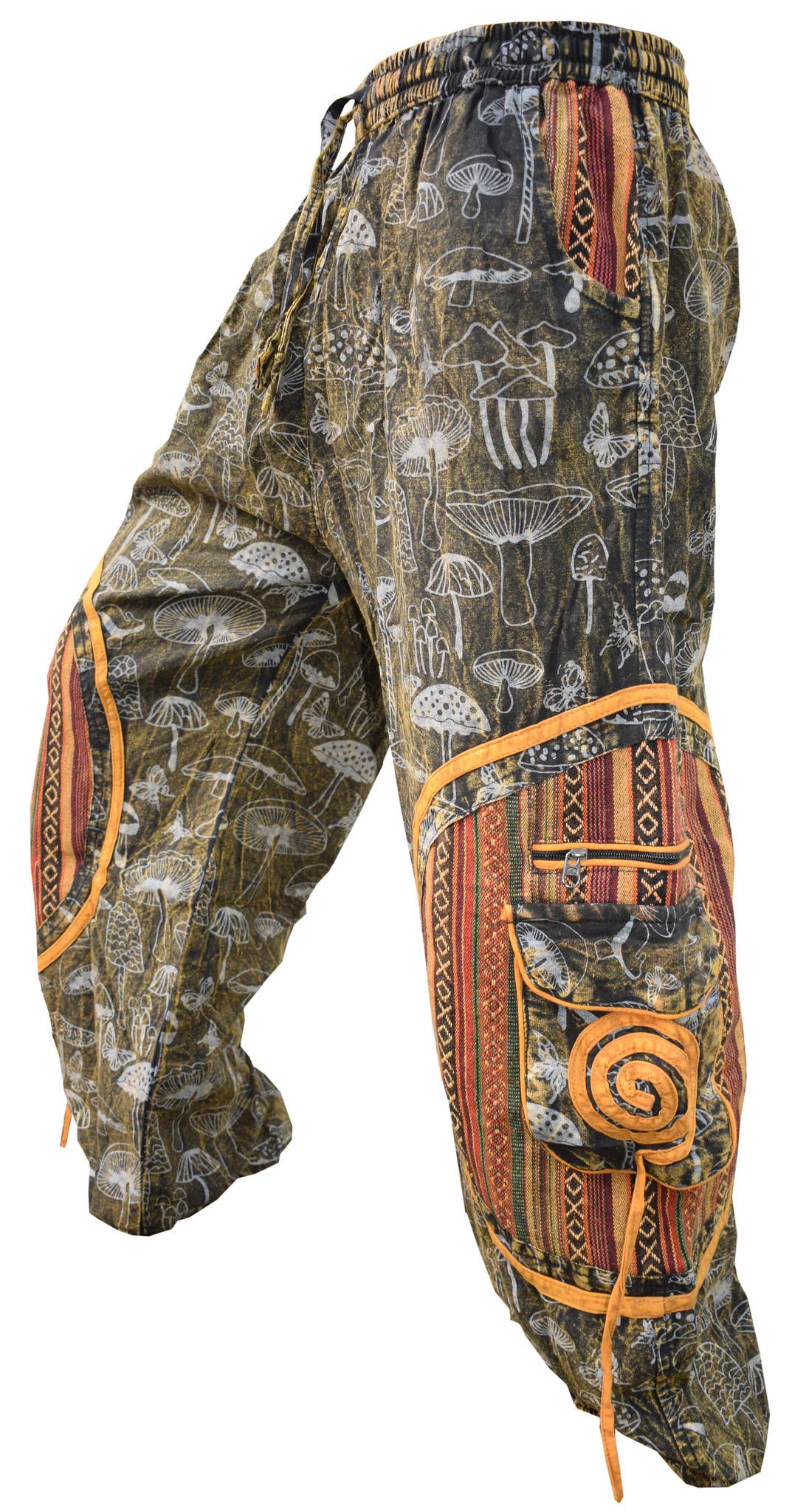 Gheri – Engroshandel Bukser - Unisex – Svampeprint Chakra Broderi Ali Baba Løstsiddende Bukser5