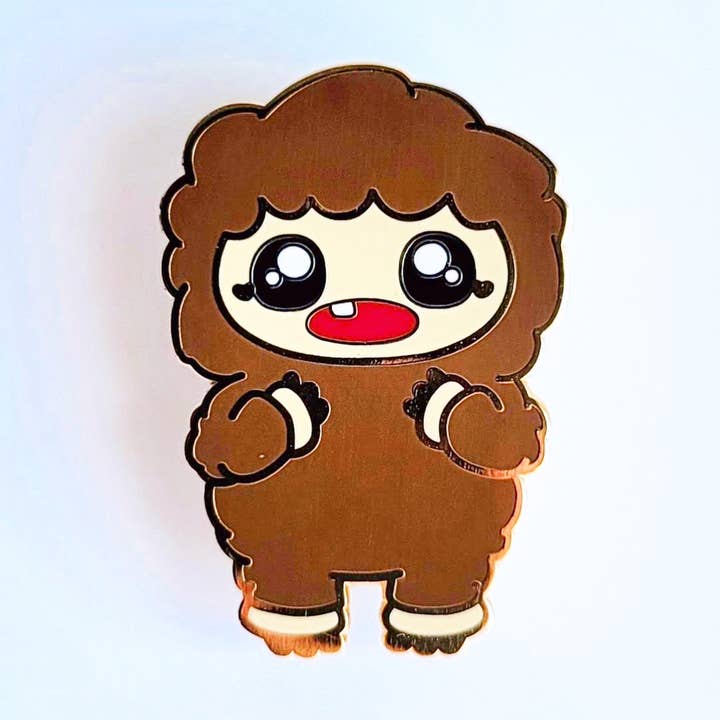 Bigfoot Cryptid Enamel Pins | Cute Monster Pin for wholesale by Shlii Kawaii