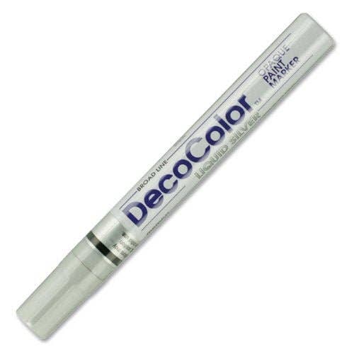 Party Expo, LLC - Wholesale Marker - Marvy Decocolor Metallic Marker Broad Line - Liquid Silver0