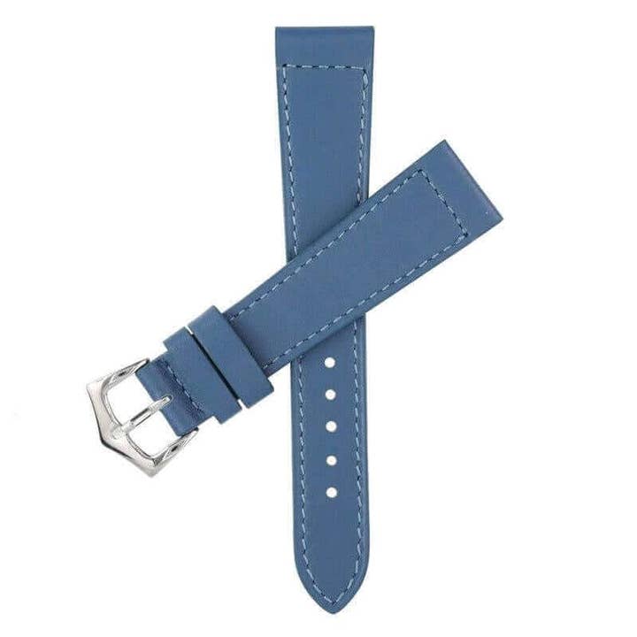 Bracelet de montre en cuir de veau denim pour la vente par MilanoStraps