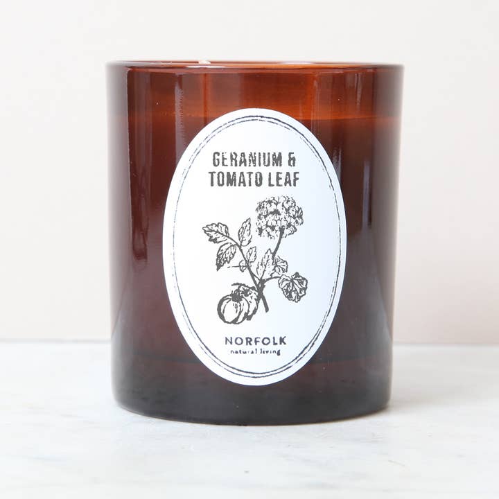 Norfolk Natural Living - Wholesale Jar/Filled Candle - Candle - Geranium & Tomato 8oz