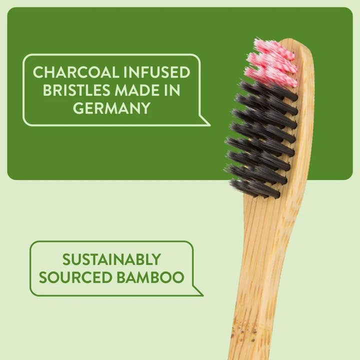 Lindo – wholesale Toothbrush – Lindo EcoGrip Bamboo Toothbrush - 4pcs/pk