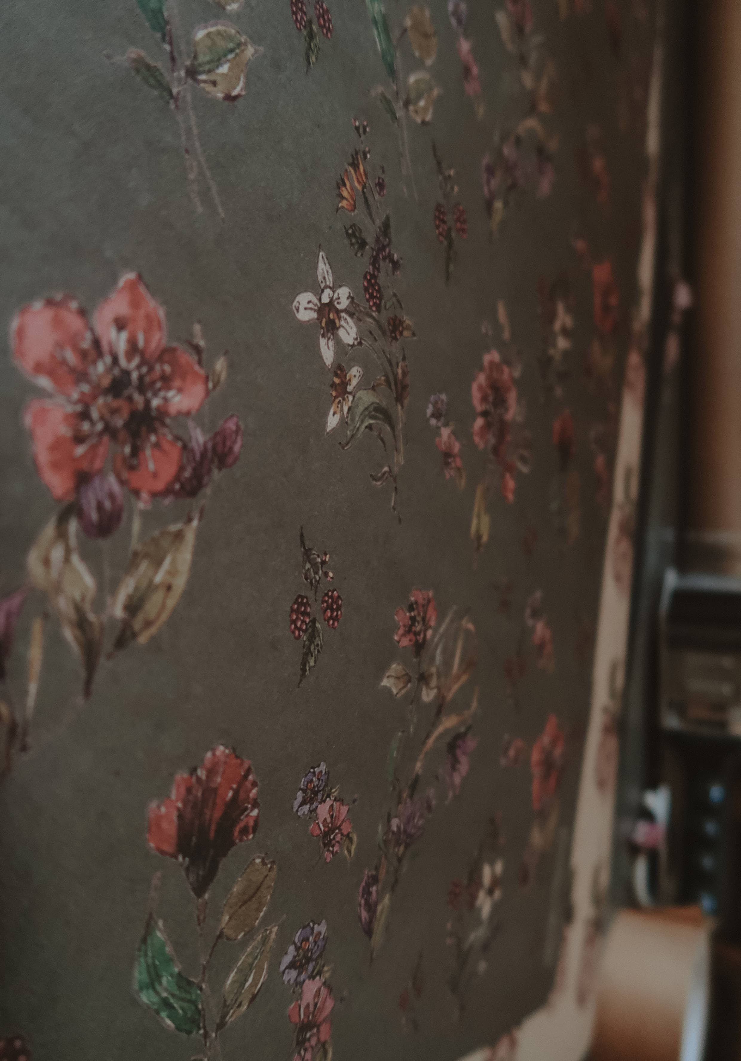 MyDesignPictures - Vendita all'ingrosso Carta da regalo in fogli - Carta regalo con fiori su sfondo grigio scuro7