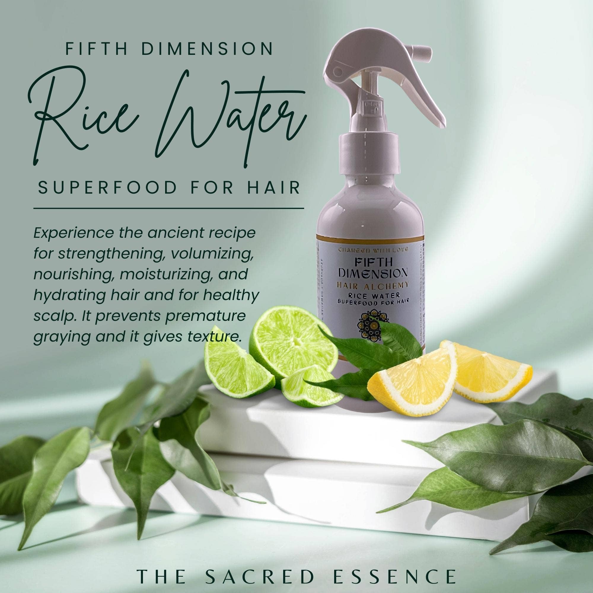 The Sacred Essence – wholesale Scalp/hair treatment – FIFTH DIMENSION RICE WATER - Hair Strength Superpower1