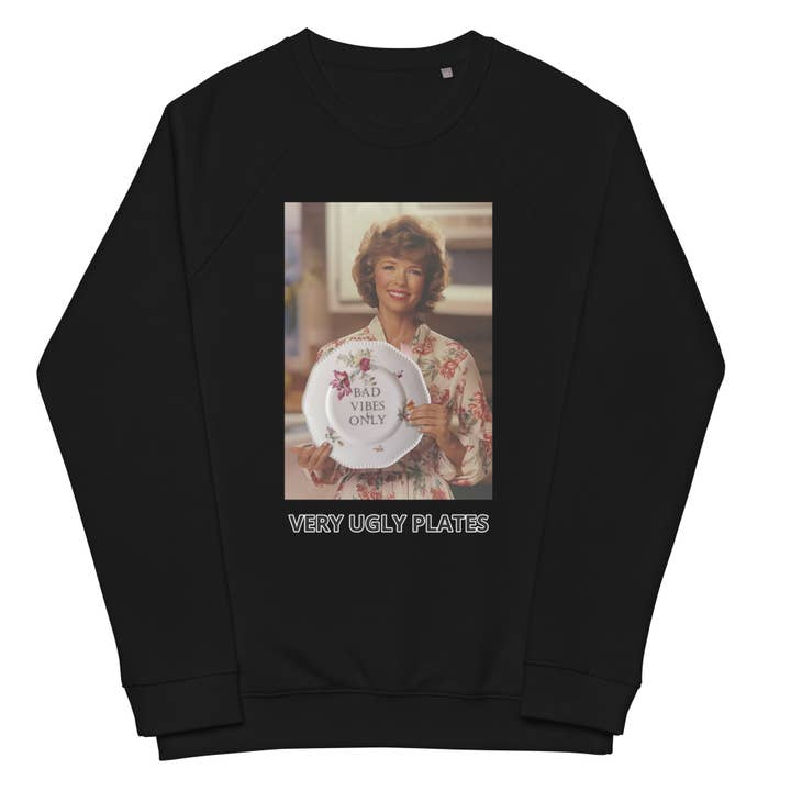 Sweat-shirt raglan biologique unisexe pour la vente par Very Ugly Plates