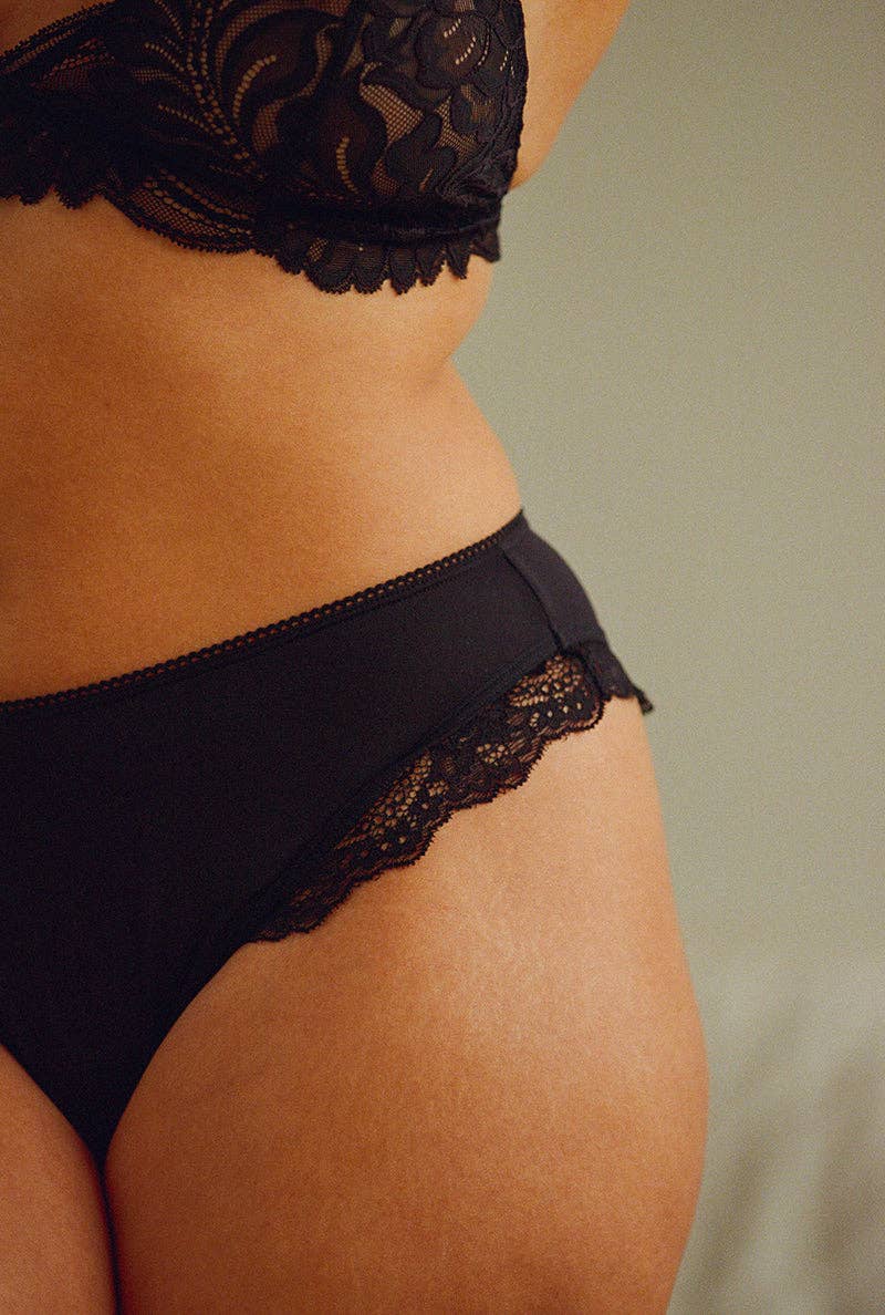 Nénés – Roupa interior para menstruação - Mulher por atacado – Calcinha menstrual Adélie - preta2