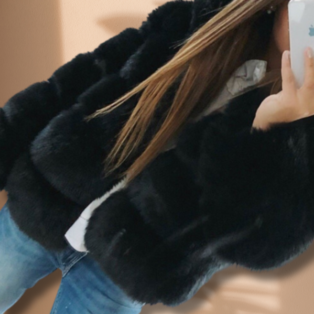 U R My Sunshine – wholesale Fur/faux fur coat – Women's – Hooded cropped faux fur coat jacket2