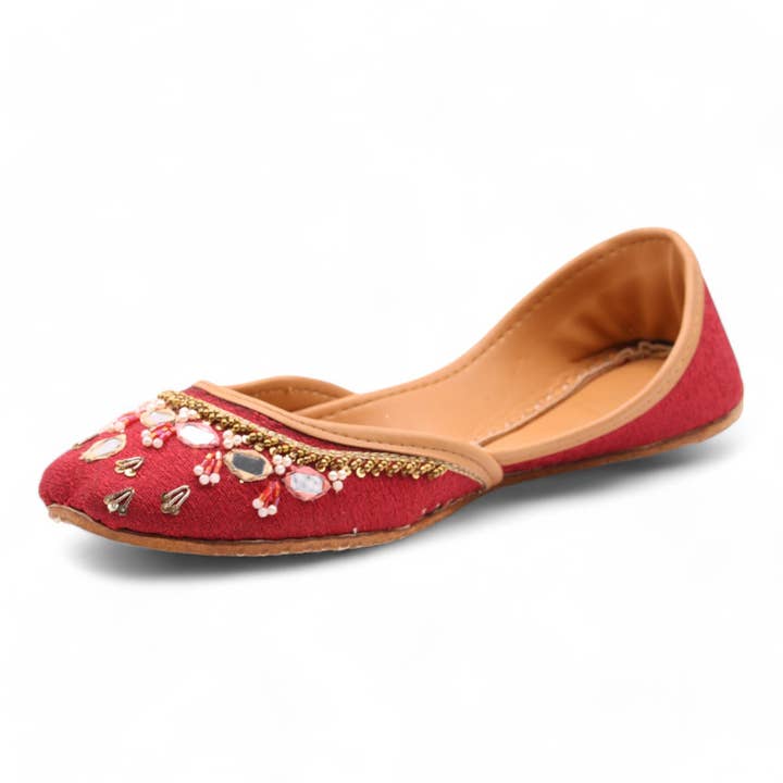 Khushi - Red Jutti for wholesale by Ujaala