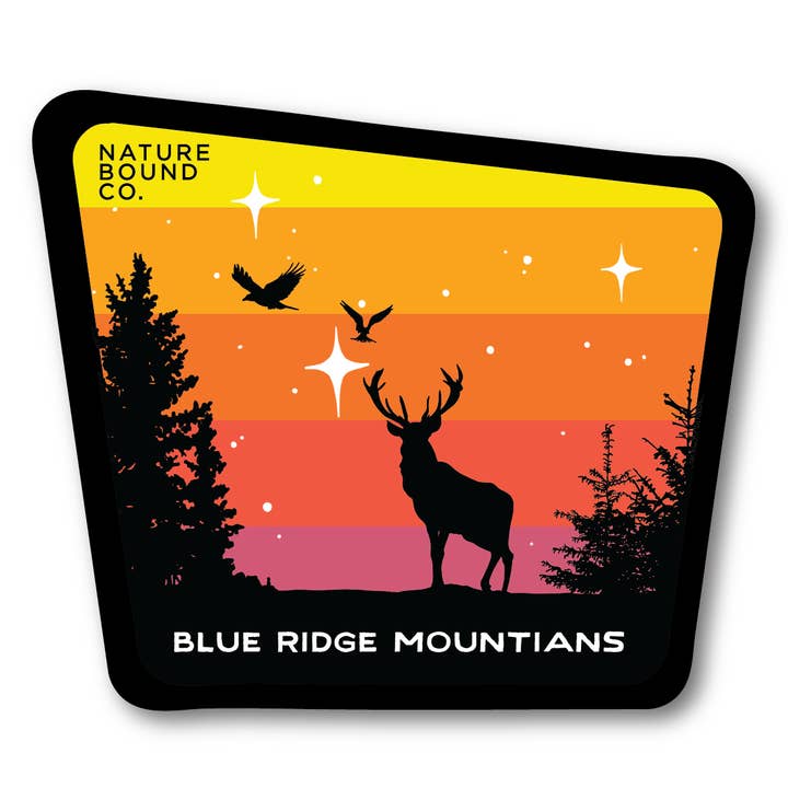 Blue Ridge Mountains Sticker | Sunrise Buck for wholesale by Nature Bound Co