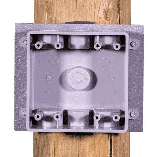 ROUND POLE ADAPTER for double duplex electrical boxes for wholesale by Prudent Products Inc