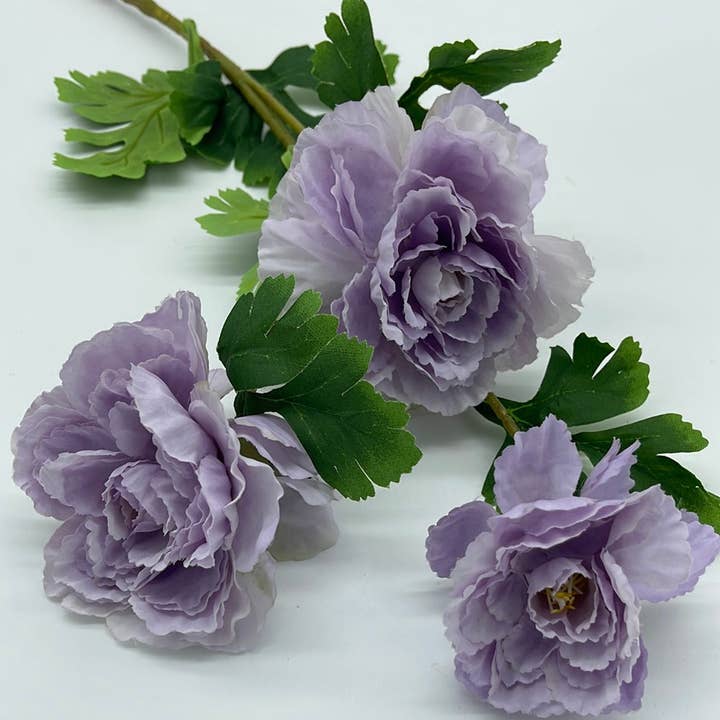 JKF & Co Pty Ltd – wholesale Konstgjorda blommor – Peonies 3 Head Spray Lila2