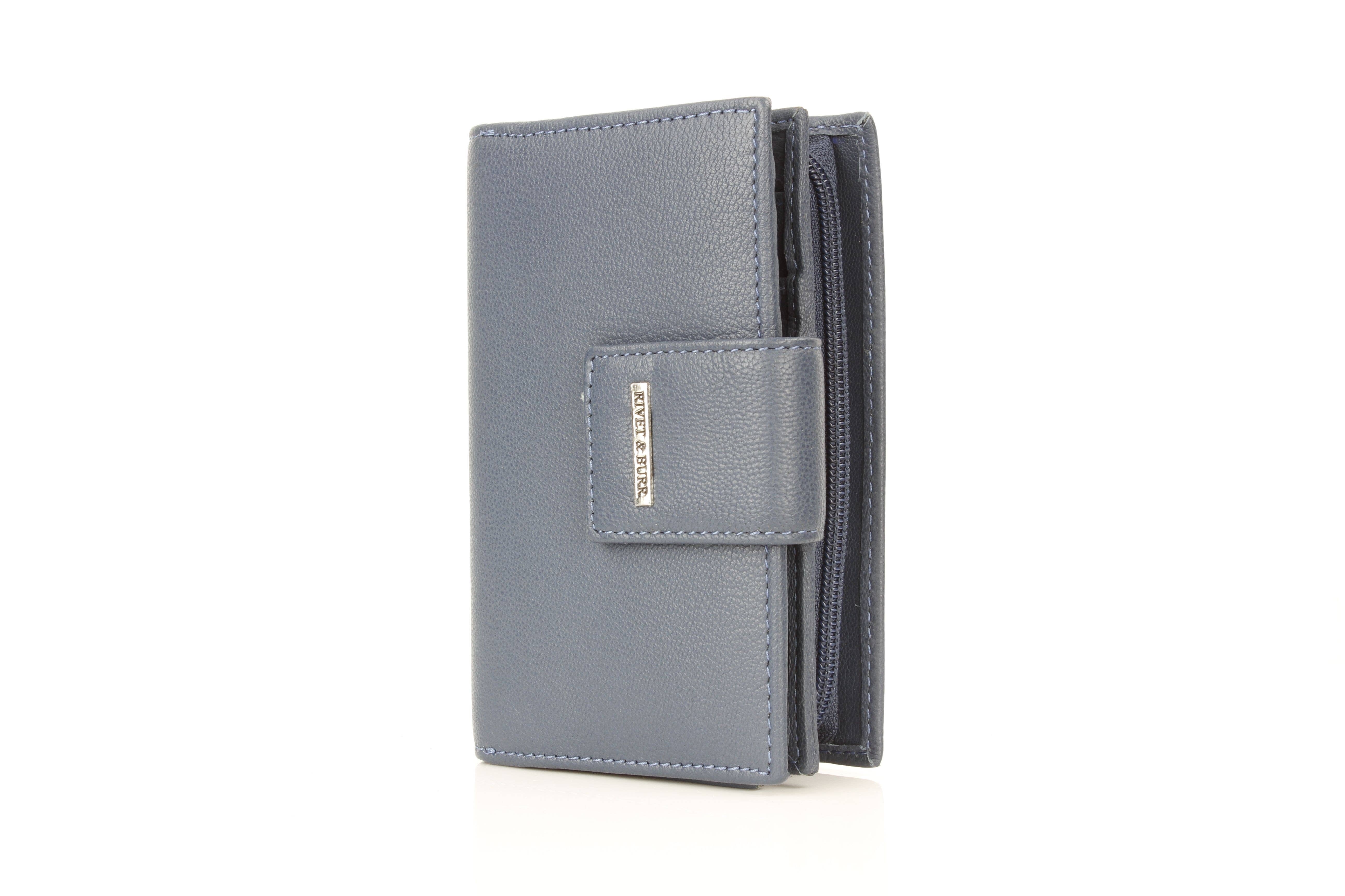 Leather Impressions Inc - Wholesale Wallet - Women's - Snap Leather Clutch Wallet | Zip Pocket RB LW 21 100124