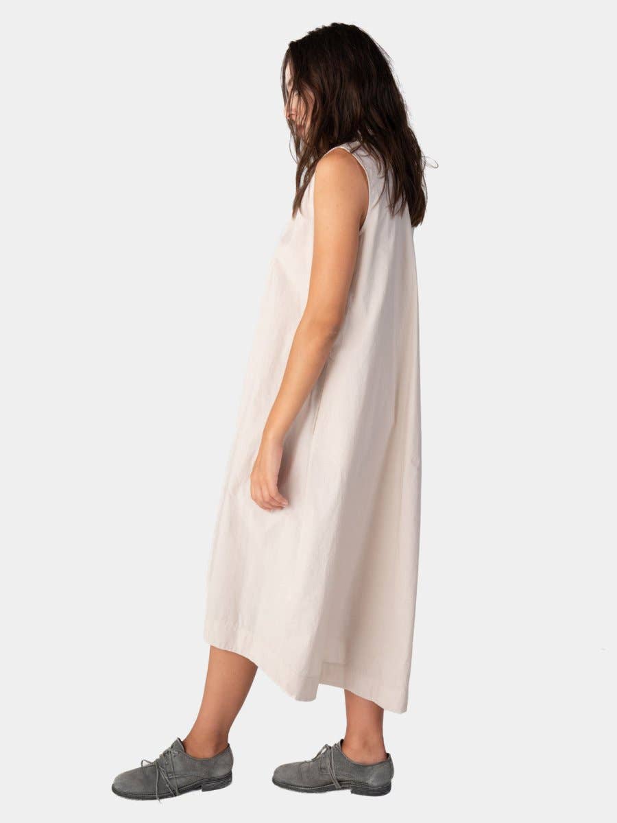 Baci & Amici Fashion - US Continental - Wholesale Dress - Women's - V-Neck Sleeveless Organic Cotton Midi Dress9