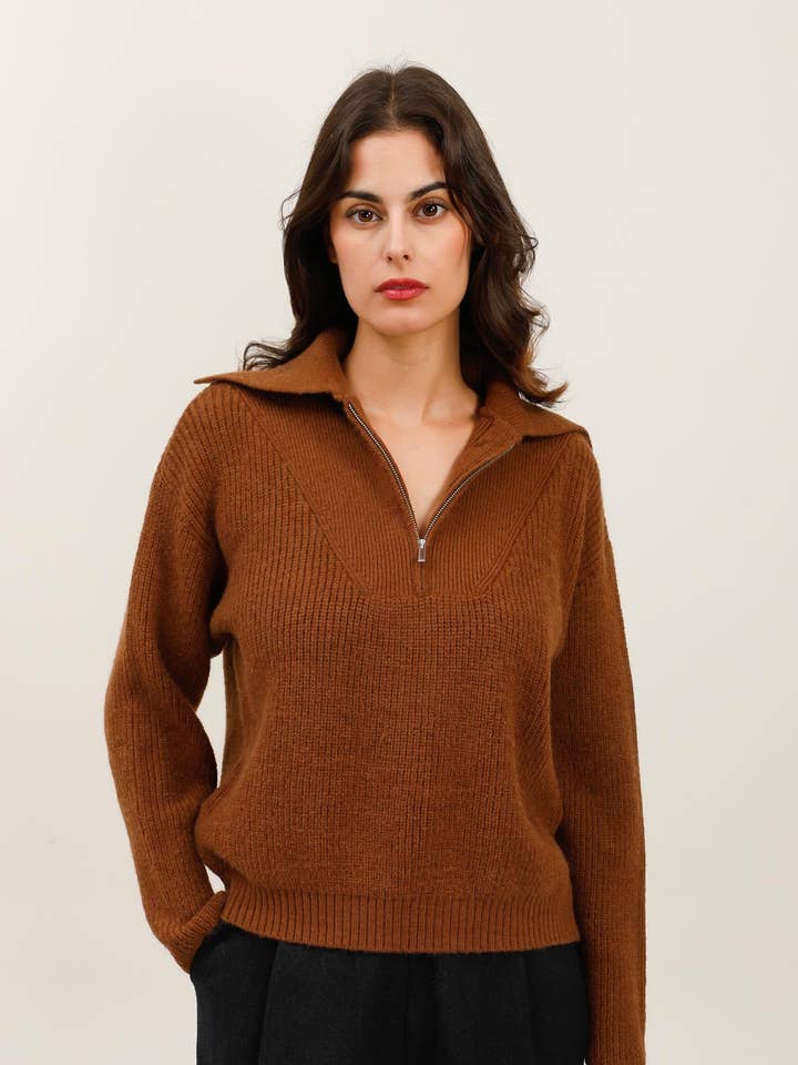 A1552 TRUCKER SWEATER for wholesale by Daphnea