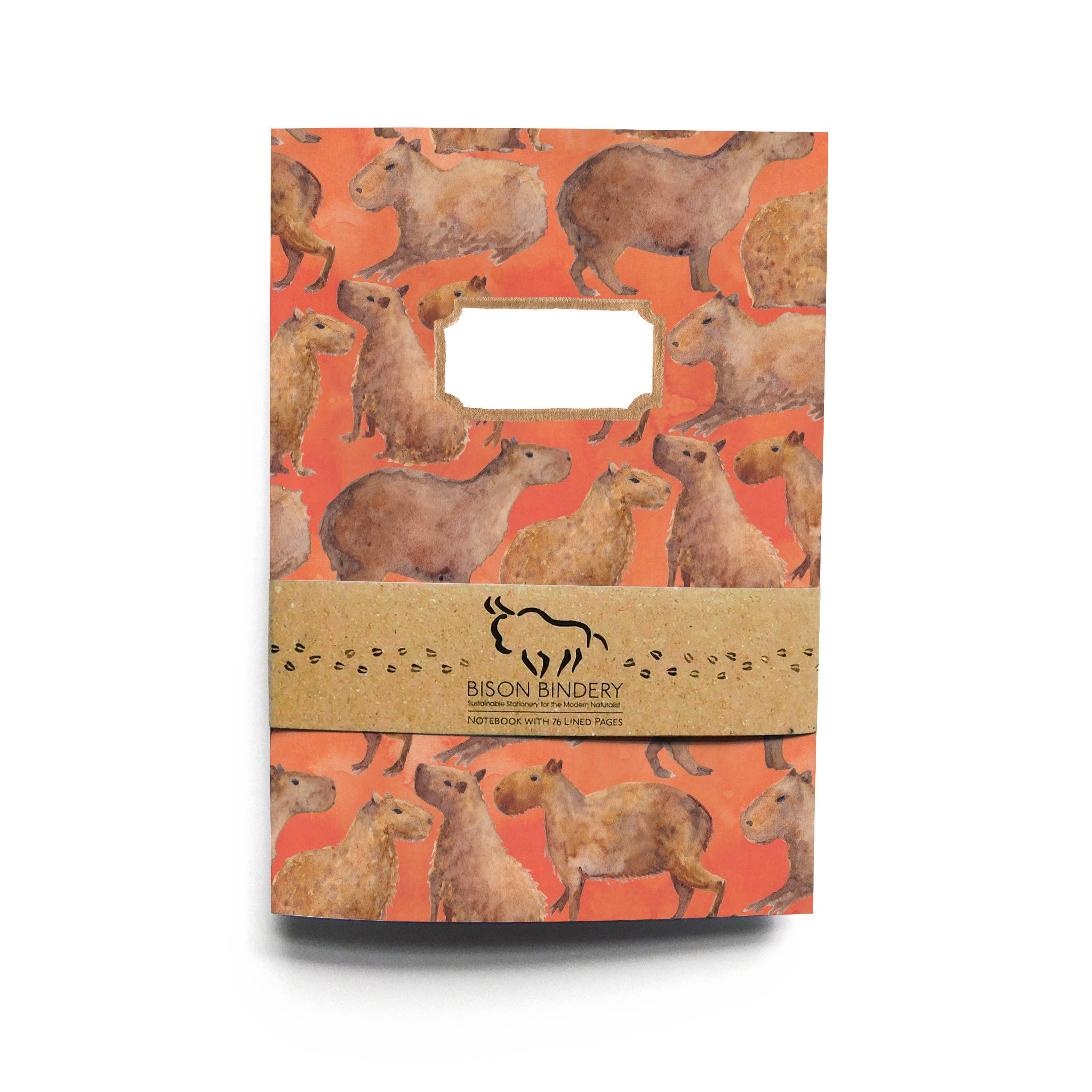 Bison Bindery – wholesale Journal/diary – Chill of Capybaras A5 Recycled Notebook - 76 Lined Pages1