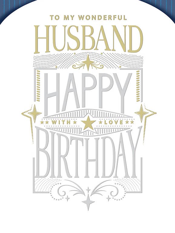 Birthday Card, Husband, Type for wholesale by Piccadilly Greetings