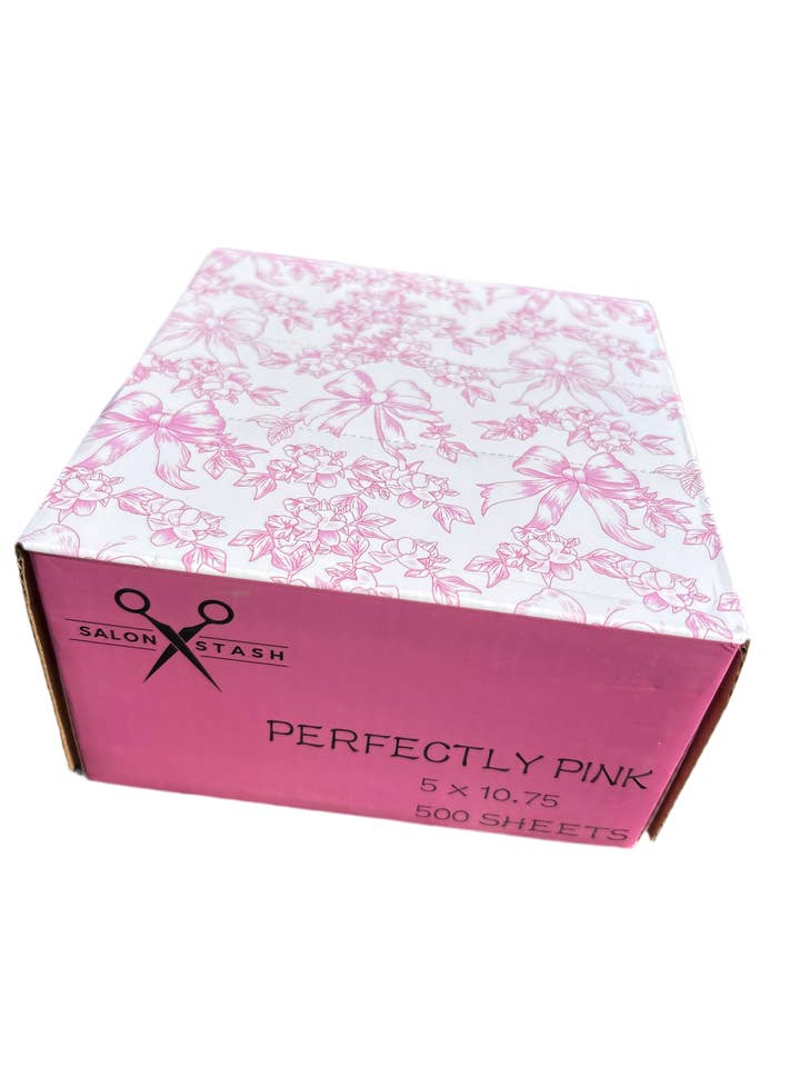 Salon Stash PERFECTLY PINK Pre-Cut, Pop-Up Hair Foils (500 count) for wholesale by Beauty Stash
