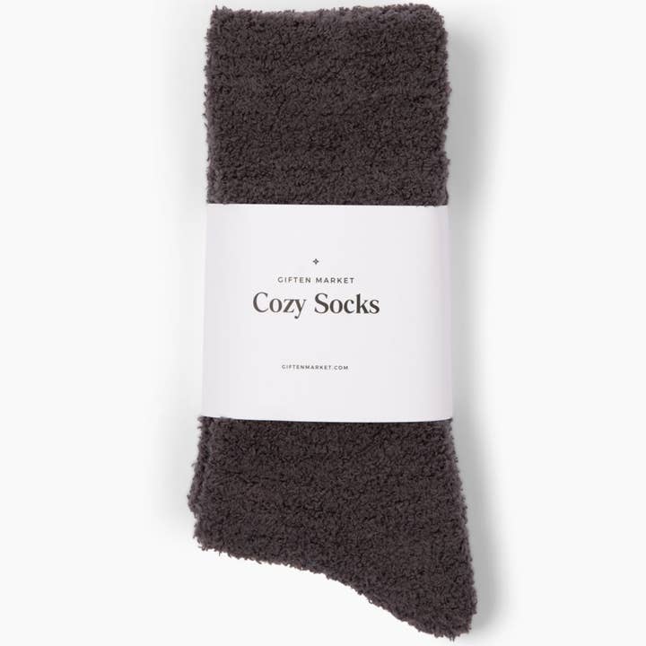 Giften Market - Wholesale Socks - Women's - Cozy Cloud Socks - Charcoal - Warm & Soft - Women’s Gift1