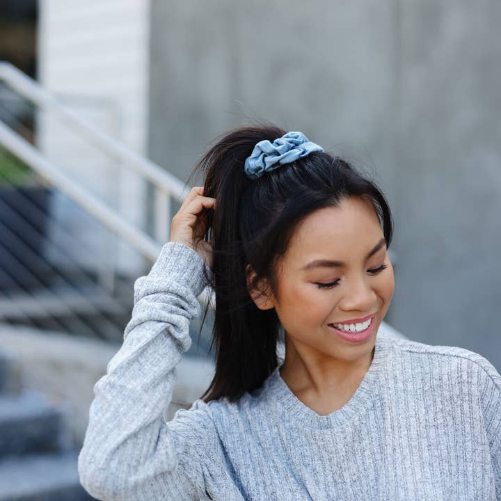 KOOSHOO - Wholesale Scrunchie - Women's - Organic, Plastic-free Scrunchies - True Blue | Cruelty-Free1