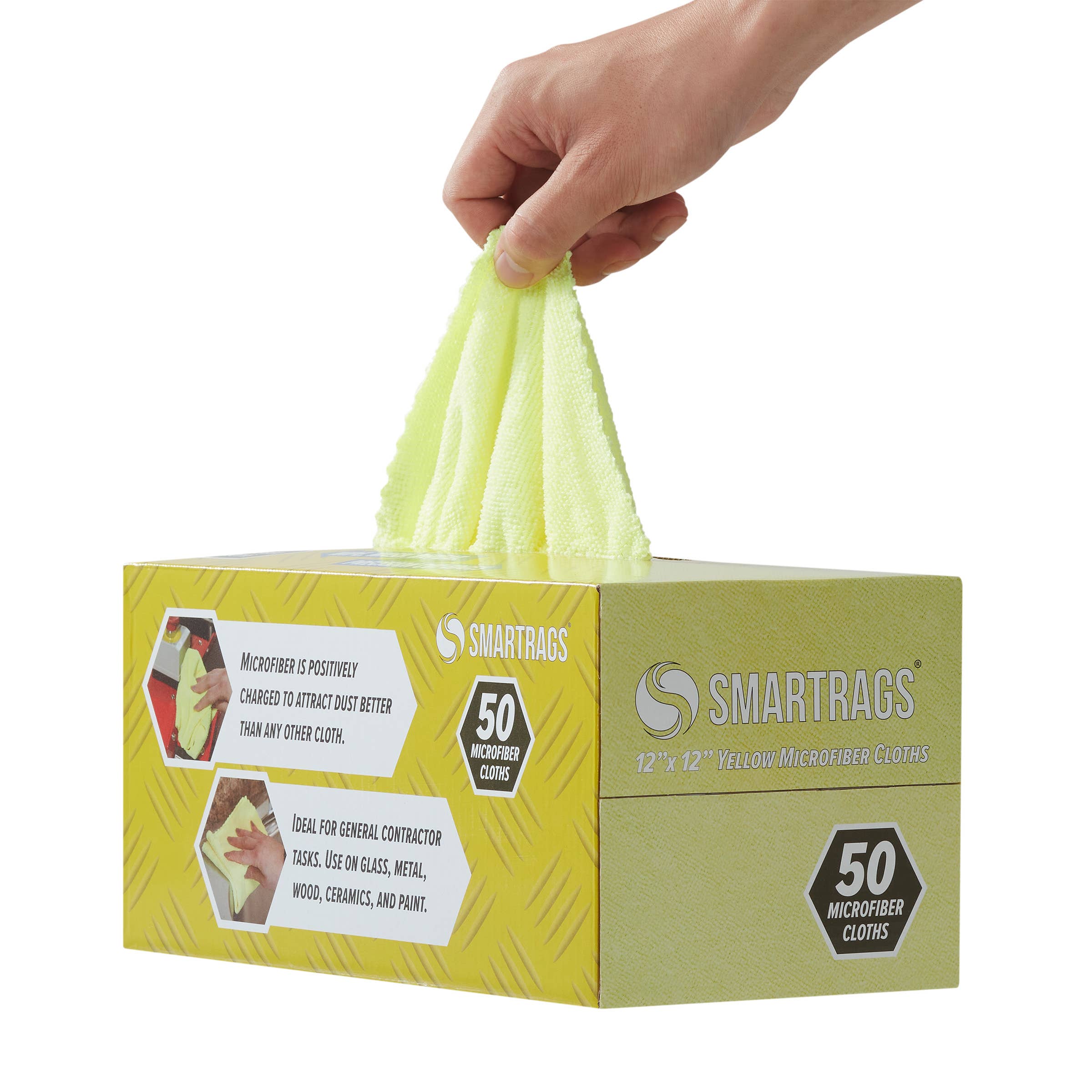 Arkwright Home - Wholesale Cleaning Cloth - Microfiber Smart Rag Cleaning Cloths (Box of 50) 12x1214