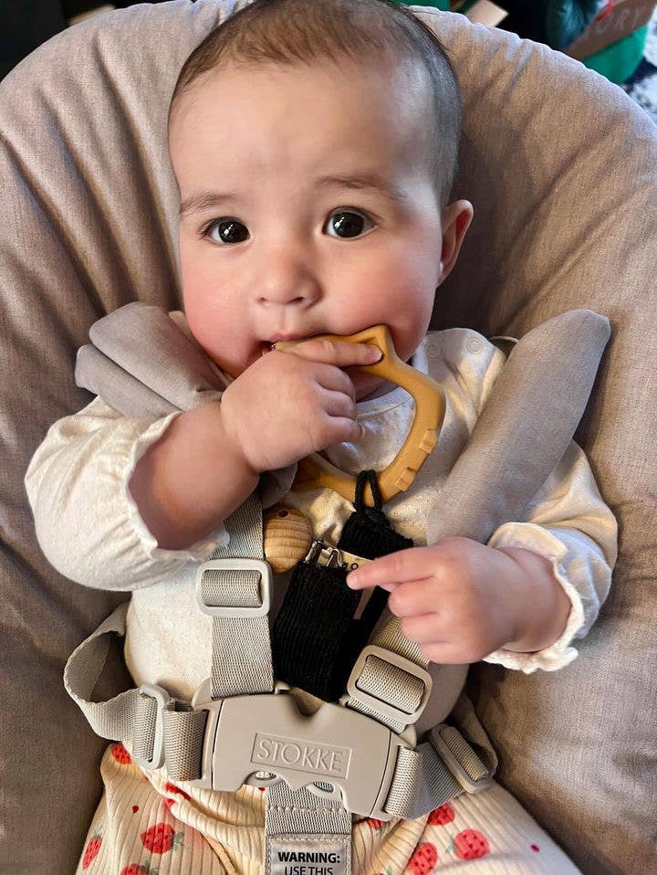 Cloud and Cuckoo - Wholesale Pacifier Clip - Baby - Organic Black Cloud and Cuckoo Teether and Pacifier Clip2