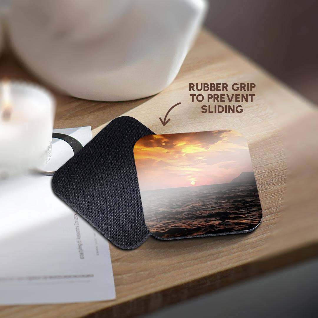 3dRose - Wholesale Coasters - 3dRose, Sunset Over The Aegean Sea Landscape Painting, Coaster10