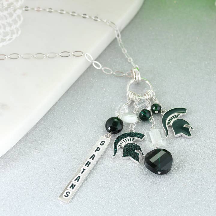 Michigan State Cluster Necklace for wholesale by Seasons Jewelry