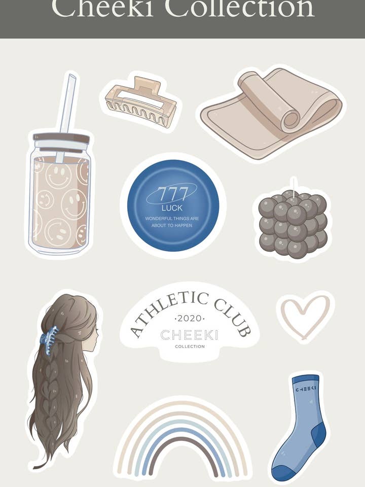 Foglio adesivi Cheeki Collection per la vendita all'ingrosso da parte di Cheeki Collection