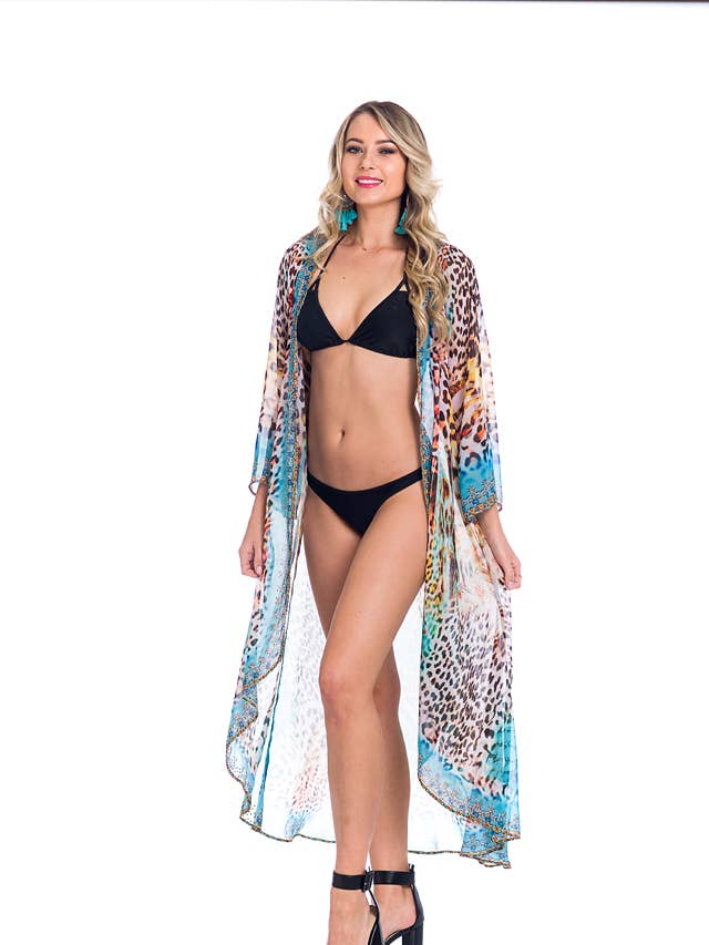 659 animal print duster - Pack of 2 for wholesale by Ranee's