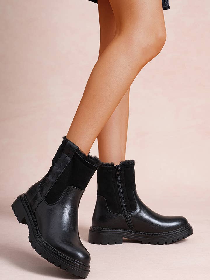 LADY GLORY - Wholesale Booties - Women's - Women's Low Ankle Boots with Lining – Cozy & Casual Style