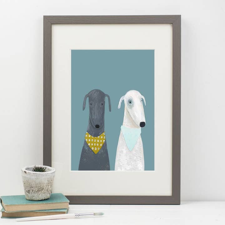 Dotty and Clive Large Framed Print for wholesale by Print Circus