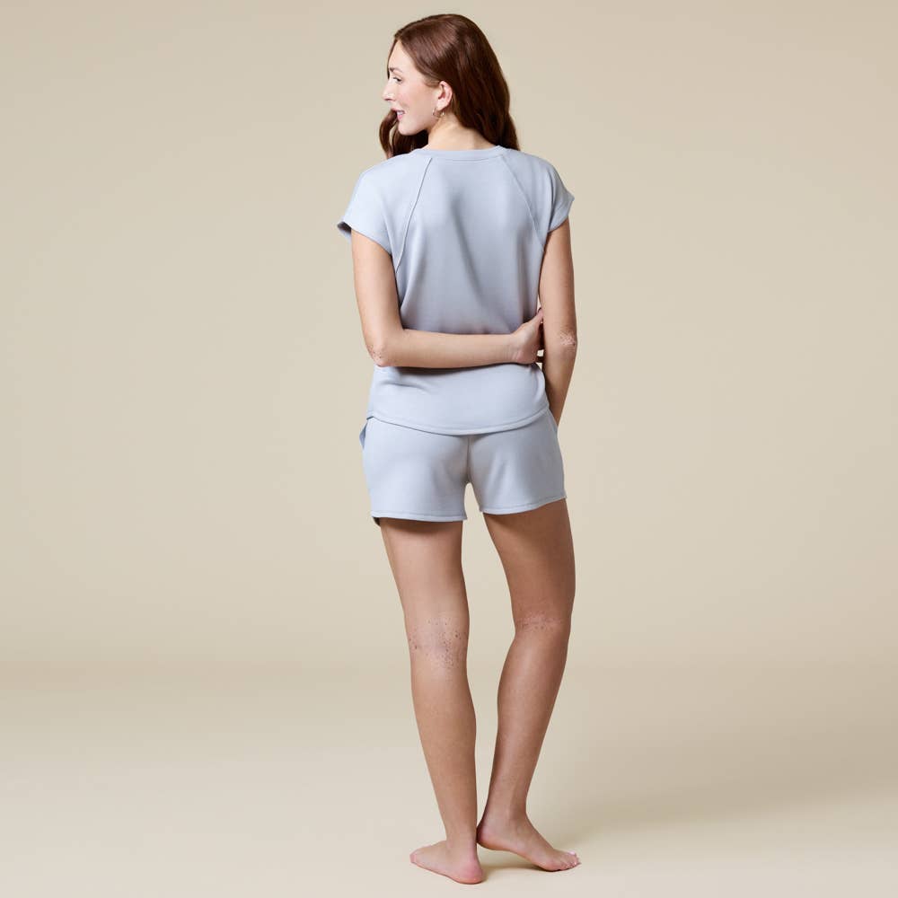 Softies – wholesale Lounge set – Women's – PureDream Short Raglan Crew Athleisure Short Set10