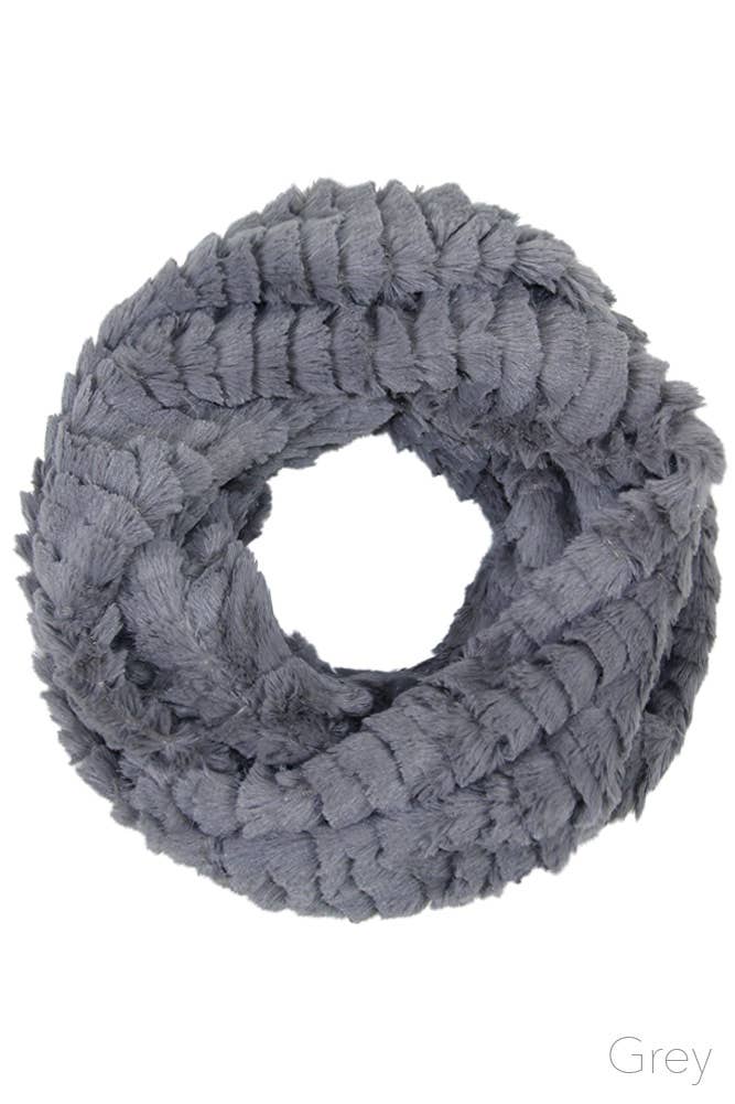 Hana - Wholesale Scarf - Women's - Solid Faux Fur Infinity Scarf9