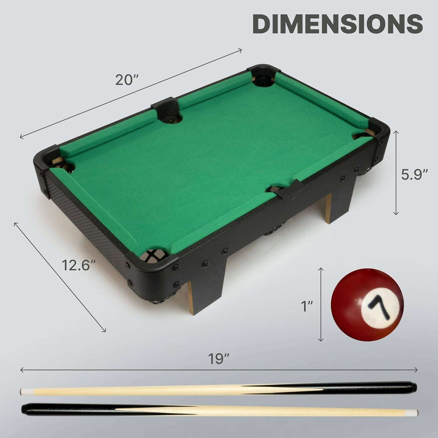 Queensell - Wholesale Board Game - 20-Inch Mini Pool Table2