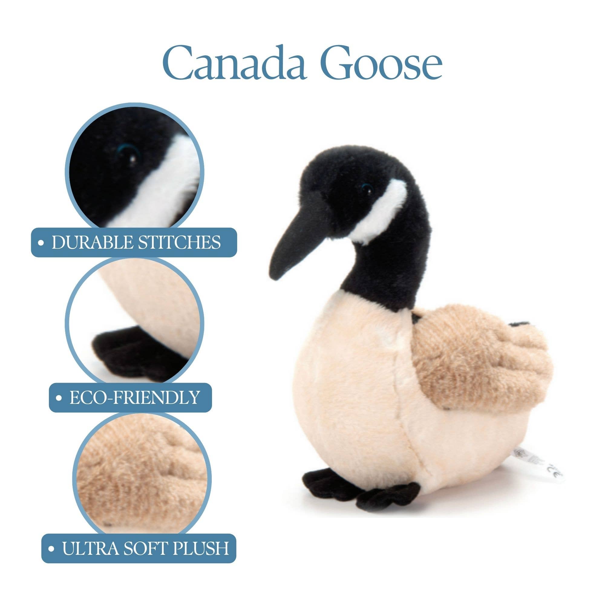 The Petting Zoo - Wholesale Stuffed/Plush Toy - Kids & Baby - 12" (28cm) Wild Onez Canada Goose Bird Stuffed Plush6