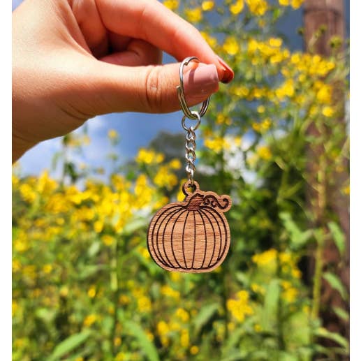 Pumpkin Keychain, Fall Keyring, Halloween Keychain for wholesale by The Dungeon Rose