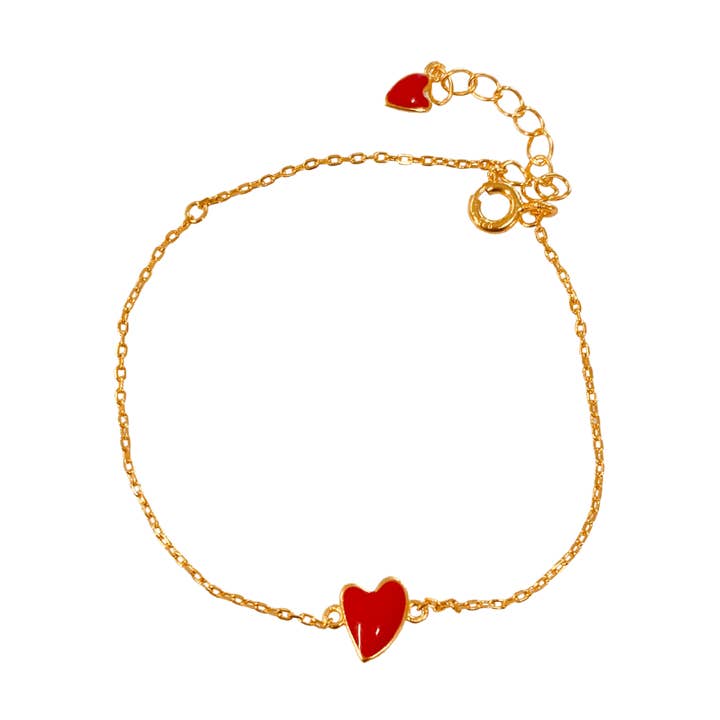 Red Heart Enamel Bracelet for wholesale by Be the Good