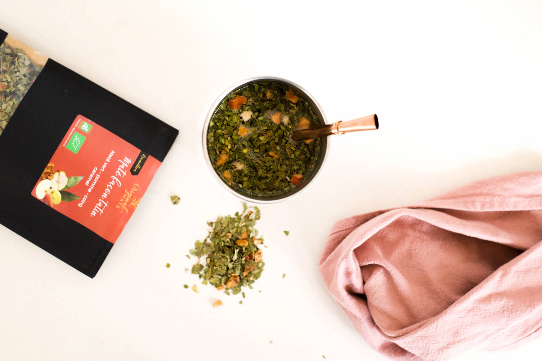 ORIGINAL MATE - Wholesale Insulated Mug/Tumbler - Copper pink insulated gourd and its bombilla1