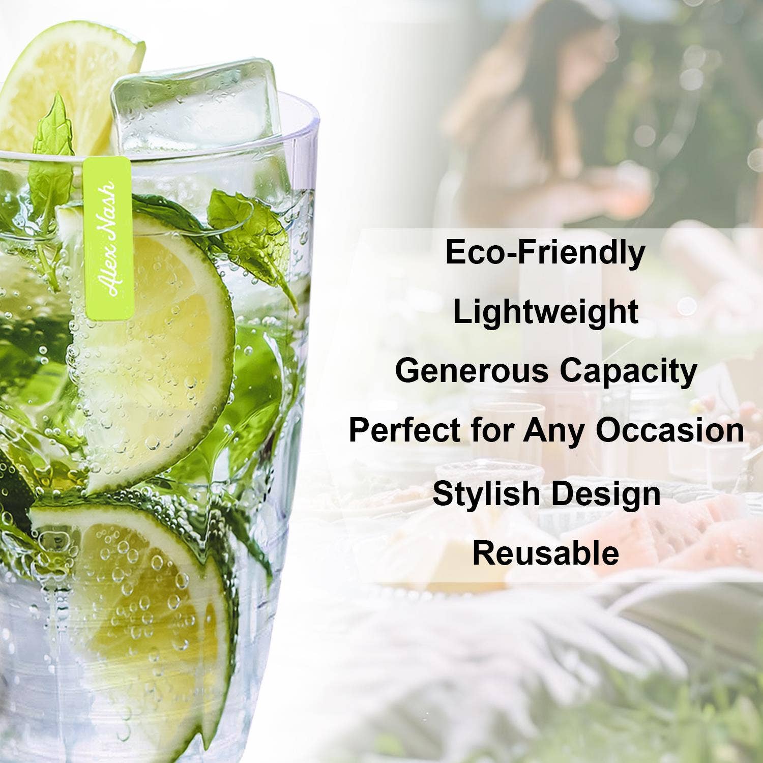 Daniel James – Copo/caneca por atacado – Pack de 4 Copos de Plastic Swirl de Alex Nash
6