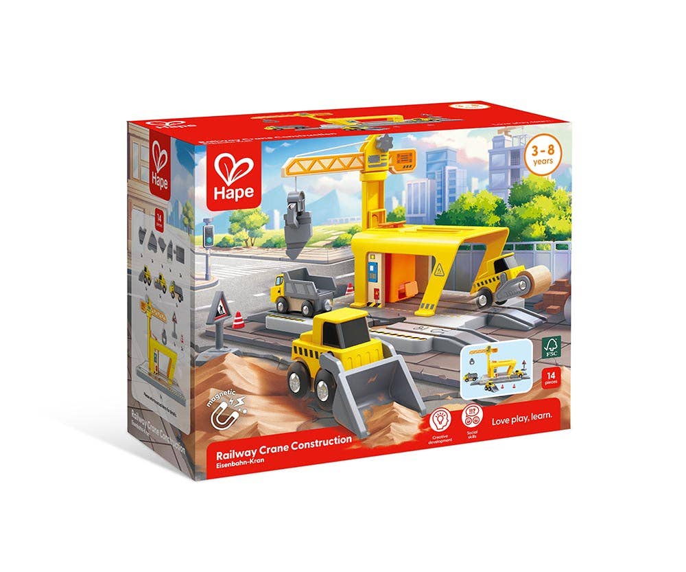 Hape Toys - Wholesale Wood Toy - Kids - Railway Crane Construction3