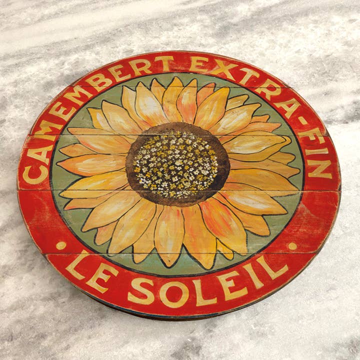 Yellow Sunflower on Sage Lazy Susan for wholesale by Darrellene Designs, LLC