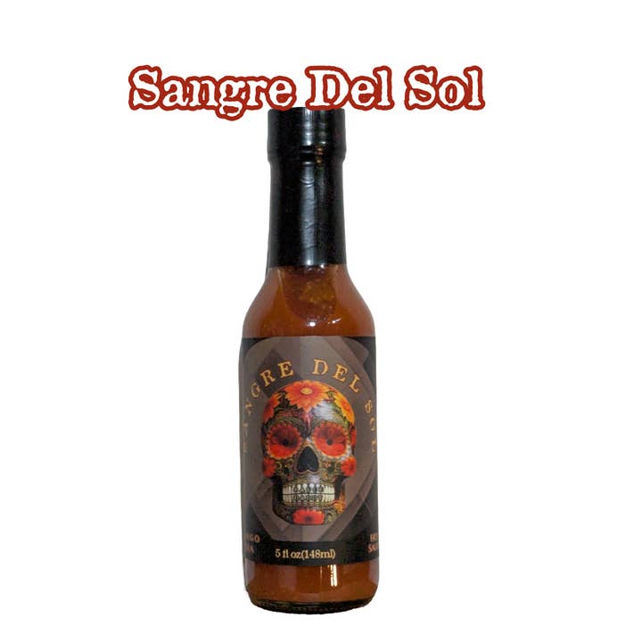 Mango Roja Hot Sauce "Sangre Del Sol" for wholesale by Sauce Daddy Hot Sauce LLC