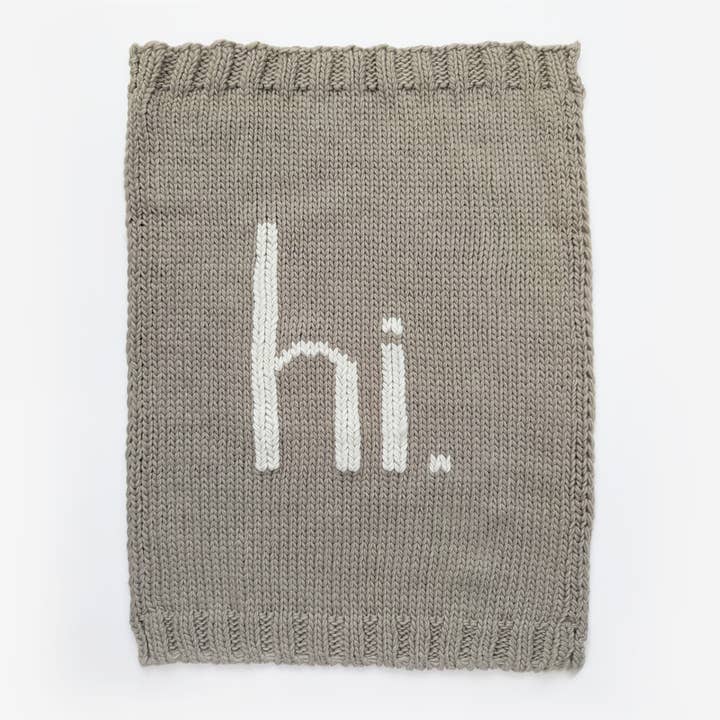 hi. Hand Knit Baby Blanket Pebble for wholesale by Huggalugs